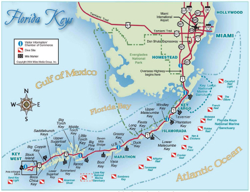 Map of the Florida Keys